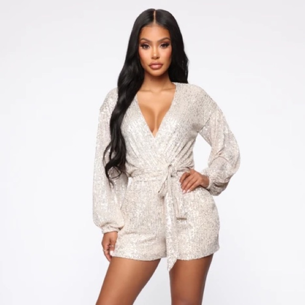 Fashion Nova Sequin Romper